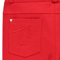 Pantalon milano uni avec empiècements aux genoux pour fille