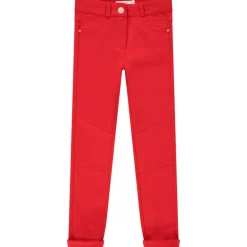 Pantalon milano uni avec empiècements aux genoux pour fille