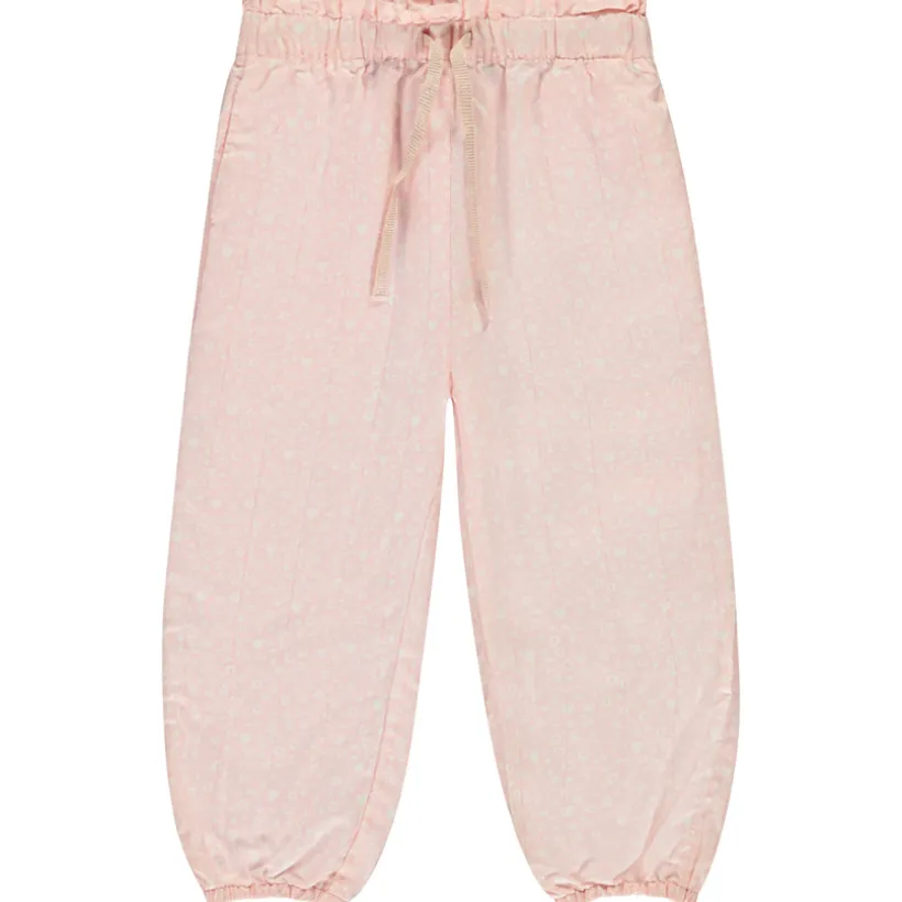 Pantalon rose imprimé cœur et taille élastiquée pour bébé fille