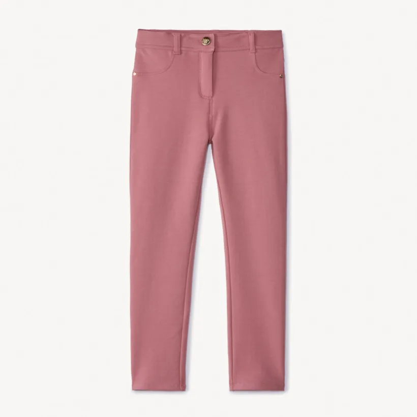 Pantalon skinny en molleton uni pour fille