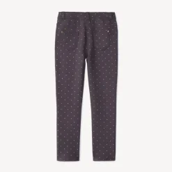 Pantalon skinny imprimé pois pailletés pour fille