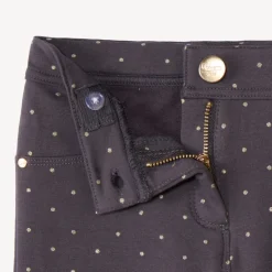 Pantalon skinny imprimé pois pailletés pour fille