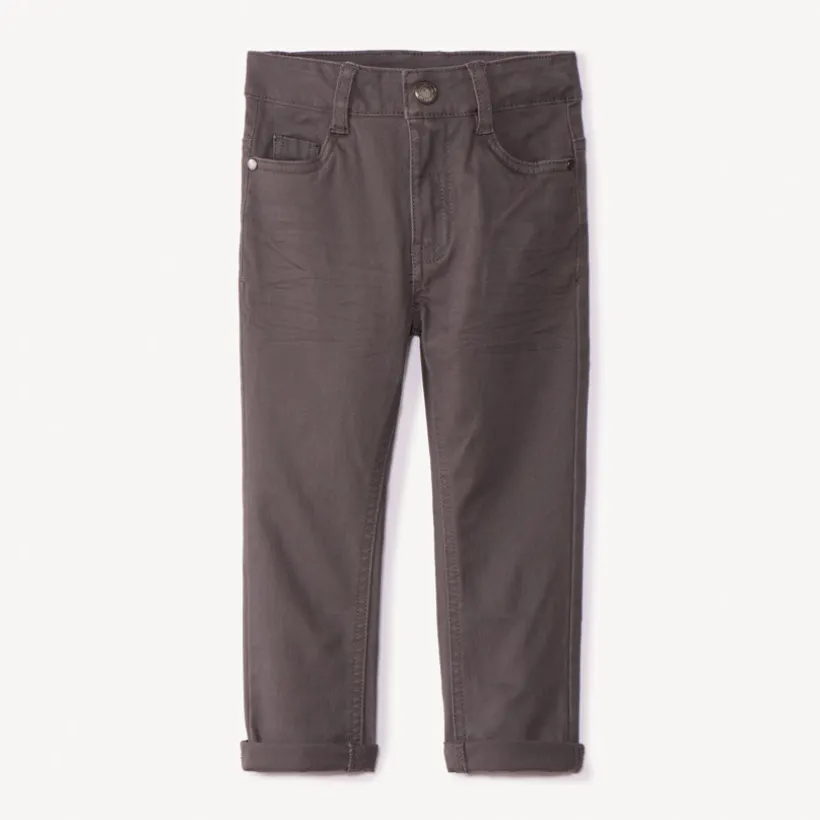 Pantalon slim en twill effet crinkle pour garçon