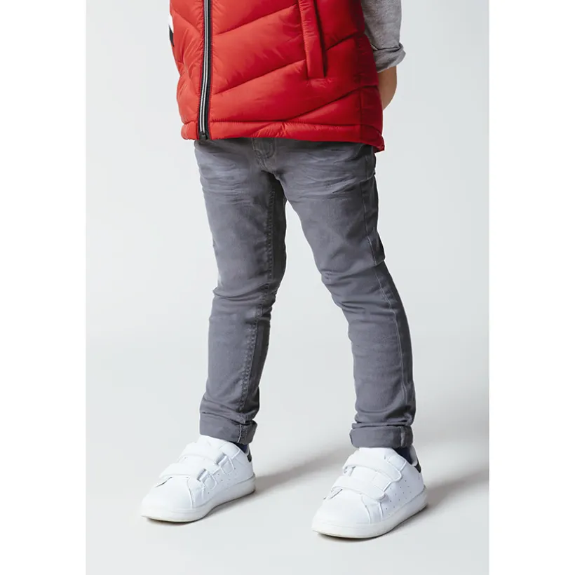 Pantalon slim en twill effet crinkle pour garçon