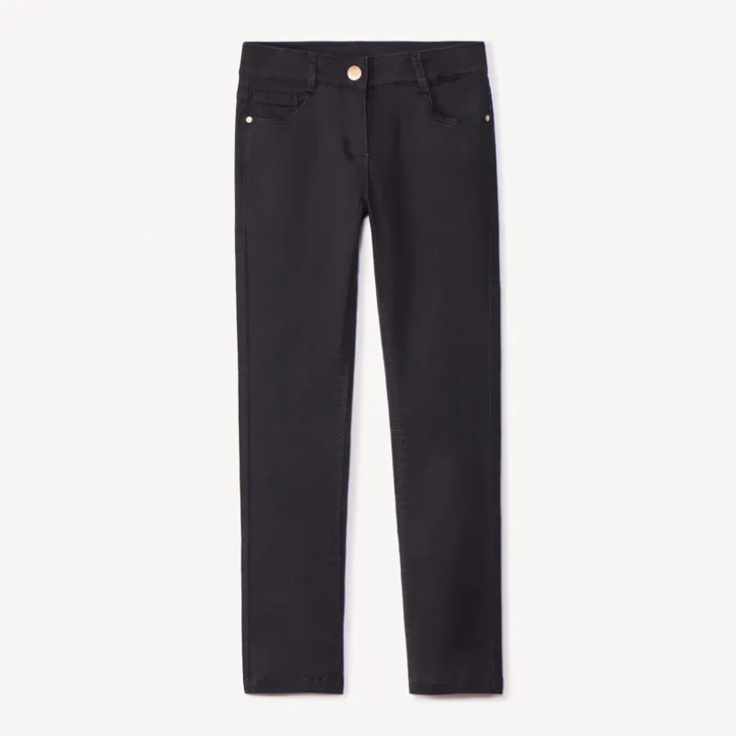 Pantalon slim en twill uni pour fille