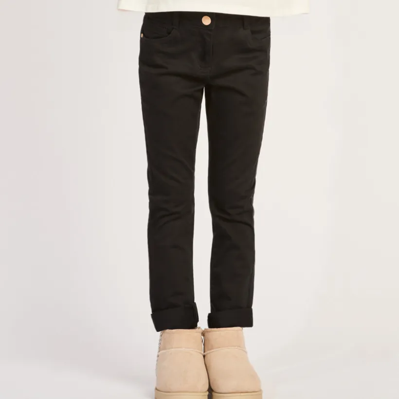 Pantalon slim en twill uni pour fille