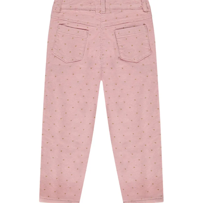 Pantalon slim en velours milleraies imprimé étoiles pour bébé fille