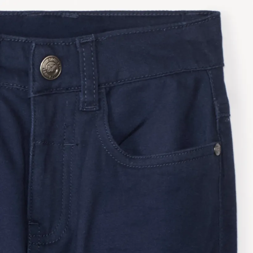 Pantalon slim uni effet crinkle pour garçon