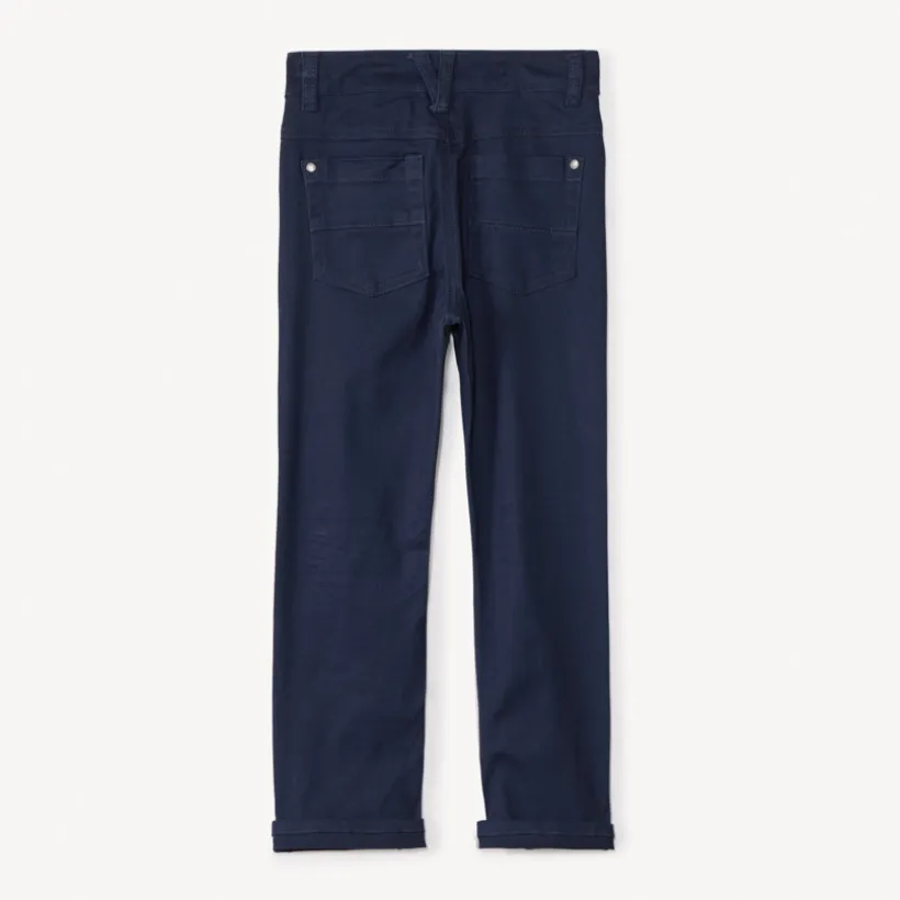 Pantalon slim uni effet crinkle pour garçon