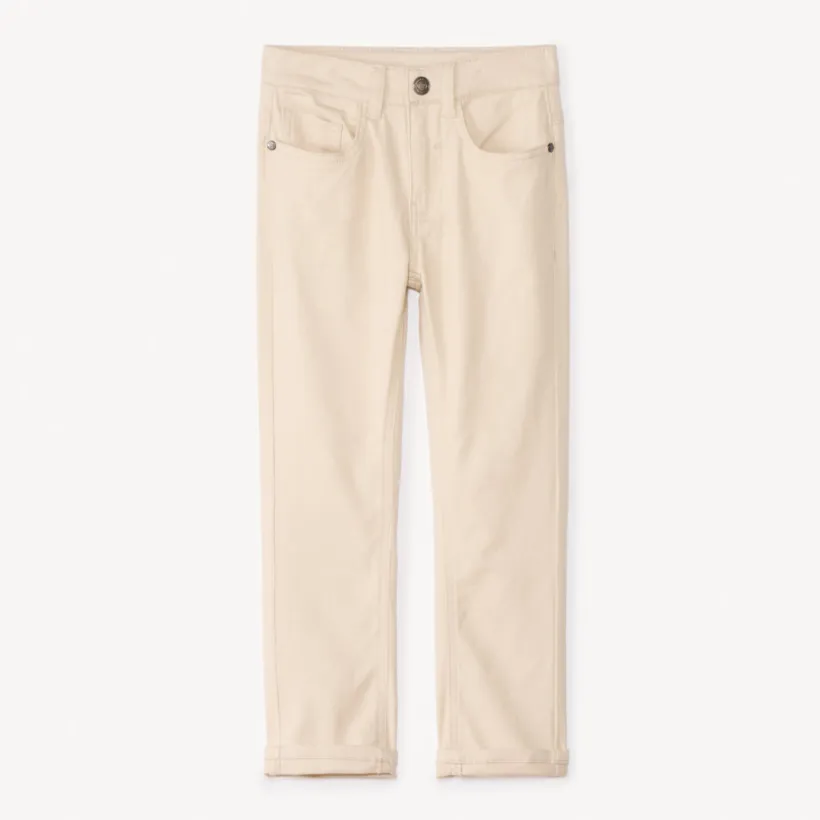Pantalon slim uni effet crinkle pour garçon
