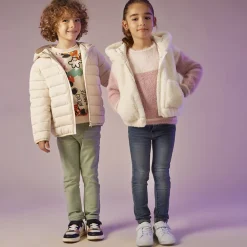 Pantalon slim uni effet crinkle pour garçon