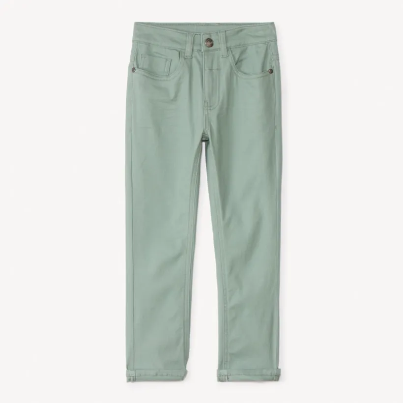 Pantalon slim uni effet crinkle pour garçon