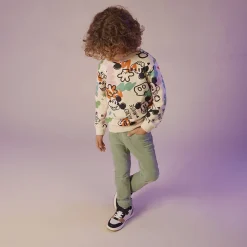 Pantalon slim uni effet crinkle pour garçon