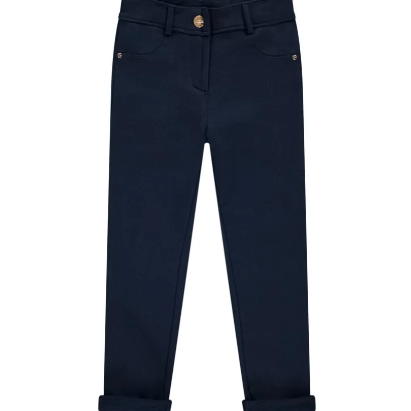 Pantalon uni en molleton pour fille