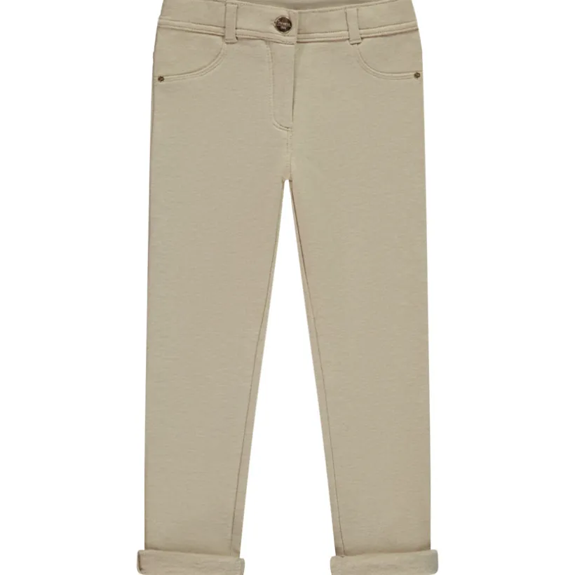 Pantalon uni en molleton pour fille