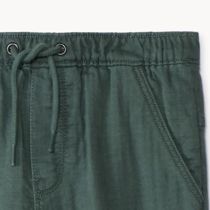 Pantalon uni en toile pour bébé garçon