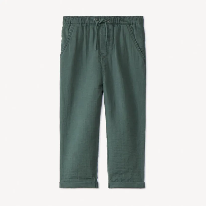 Pantalon uni en toile pour bébé garçon