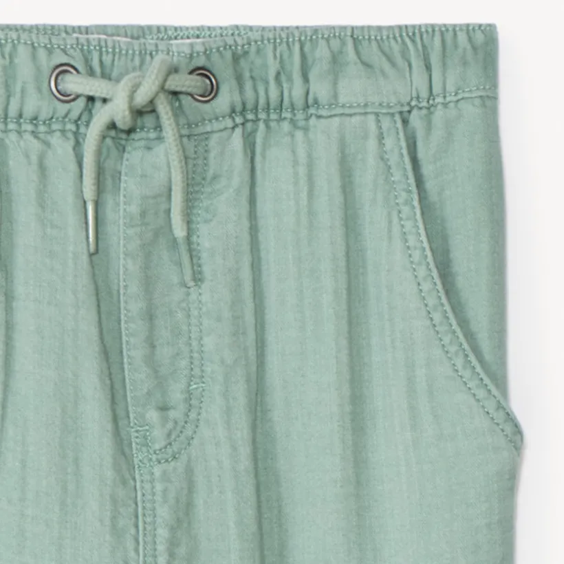 Pantalon uni en toile pour bébé garçon