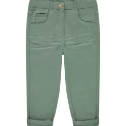 Pantalon uni en twill avec poches pour bébé fille