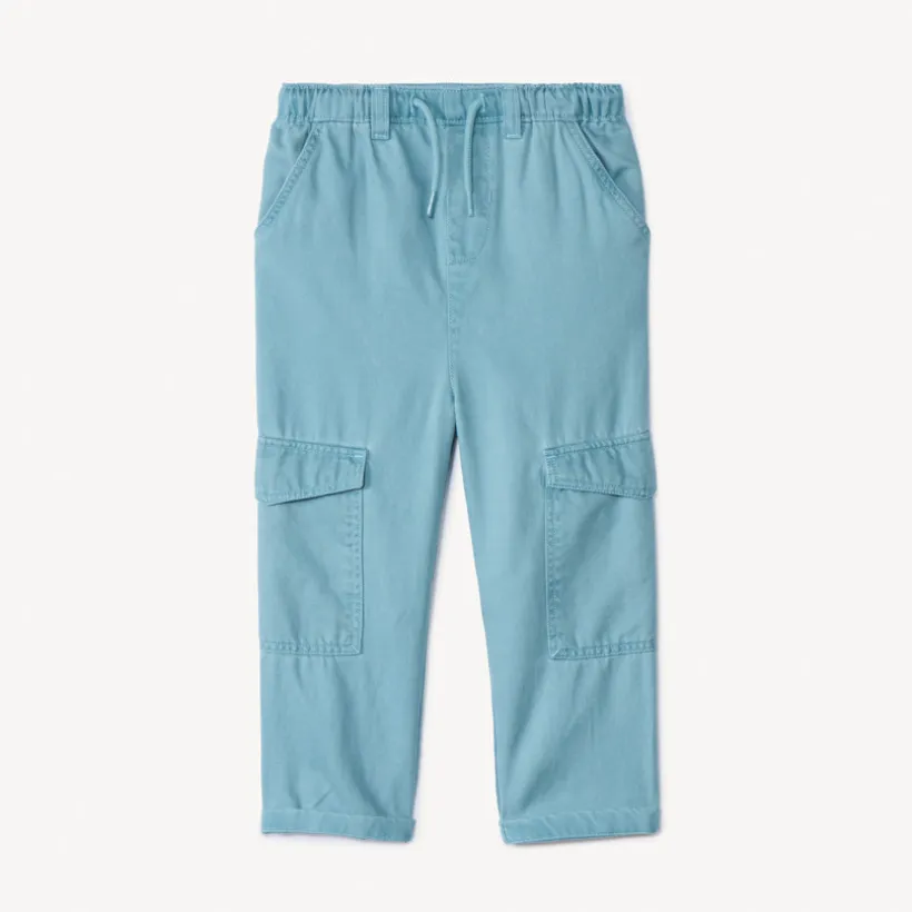 Pantalon uni à poches cargo pour bébé garçon