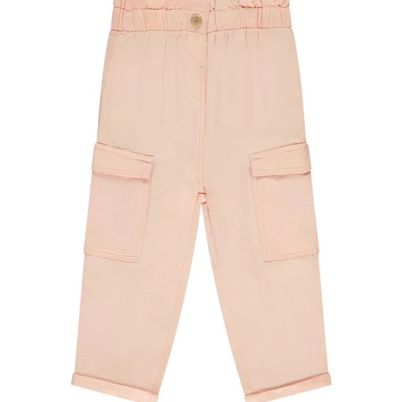 Pantalon uni style cargo pour bébé fille