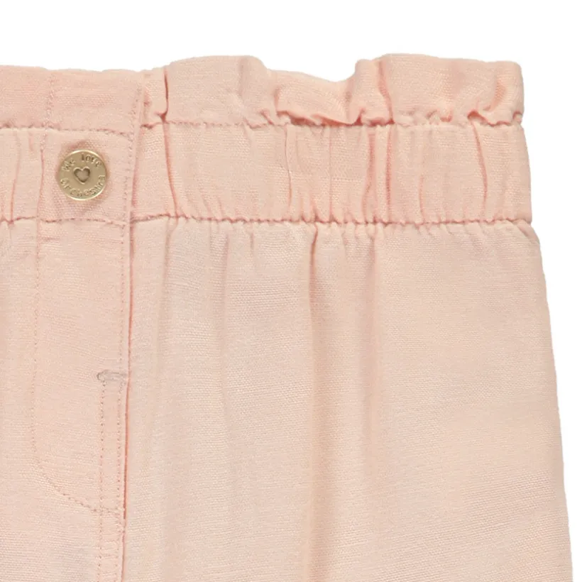 Pantalon uni style cargo pour bébé fille