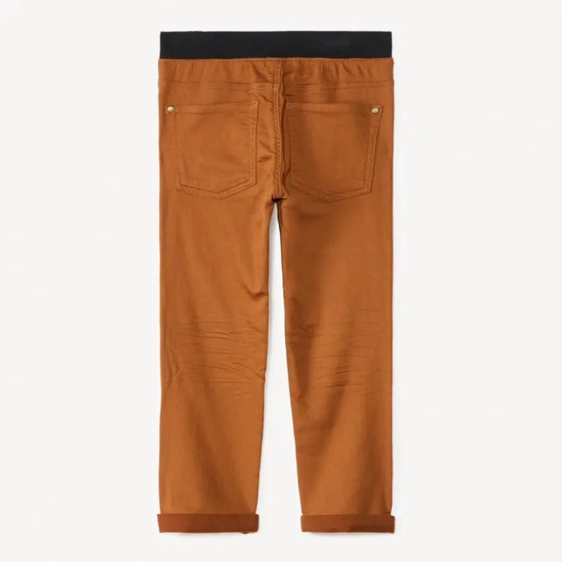Pantalon uni à taille élastiquée pour garçon