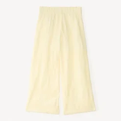 Pantalon évasé en voile brodé à fleurs pour fille