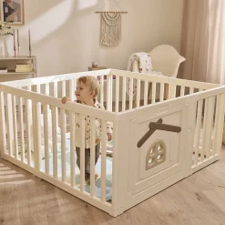 Parc modulable Joy en plastique blanc