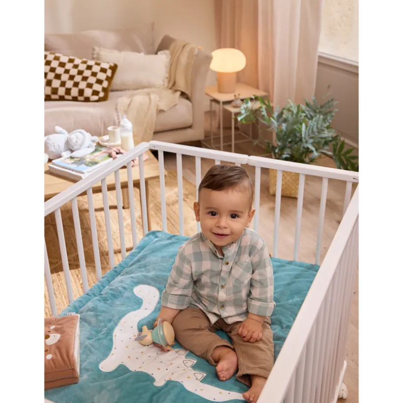 Parc pliable en bois Pocket blanc