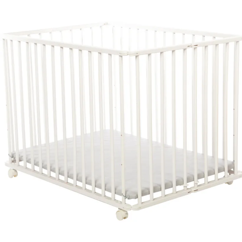 Parc pliable en bois Pocket blanc