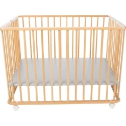 Parc pliant en bois Pocket vernis