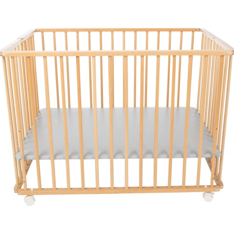 Parc pliant en bois Pocket vernis