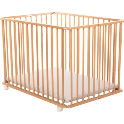 Parc pliant en bois Pocket vernis