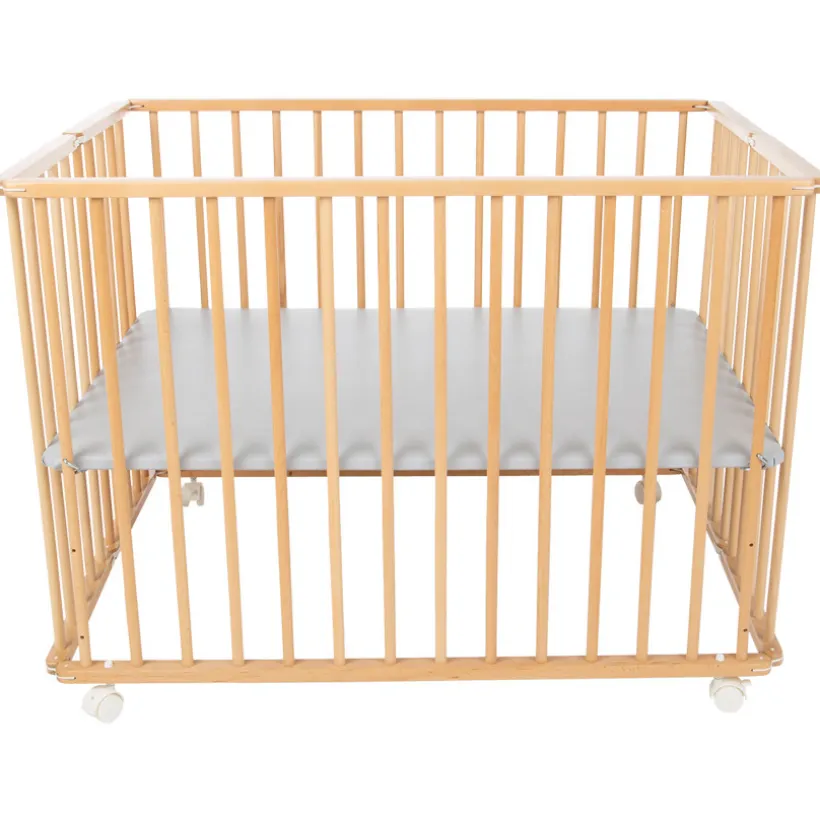Parc pliant en bois Pocket vernis