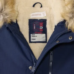 Parka à capuche avec fausse fourrure amovible pour garçon