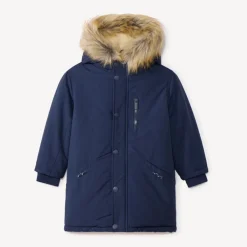 Parka à capuche avec fausse fourrure amovible pour garçon