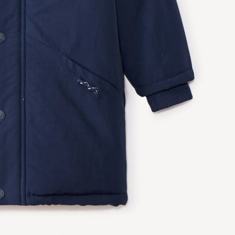 Parka à capuche avec fausse fourrure amovible pour garçon