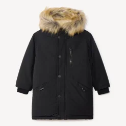 Parka à capuche avec fausse fourrure amovible pour garçon