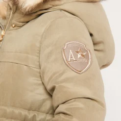 Parka déperlante à capuche effet fourrure pour fille