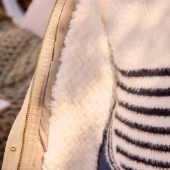 Parka déperlante à capuche effet fourrure pour fille