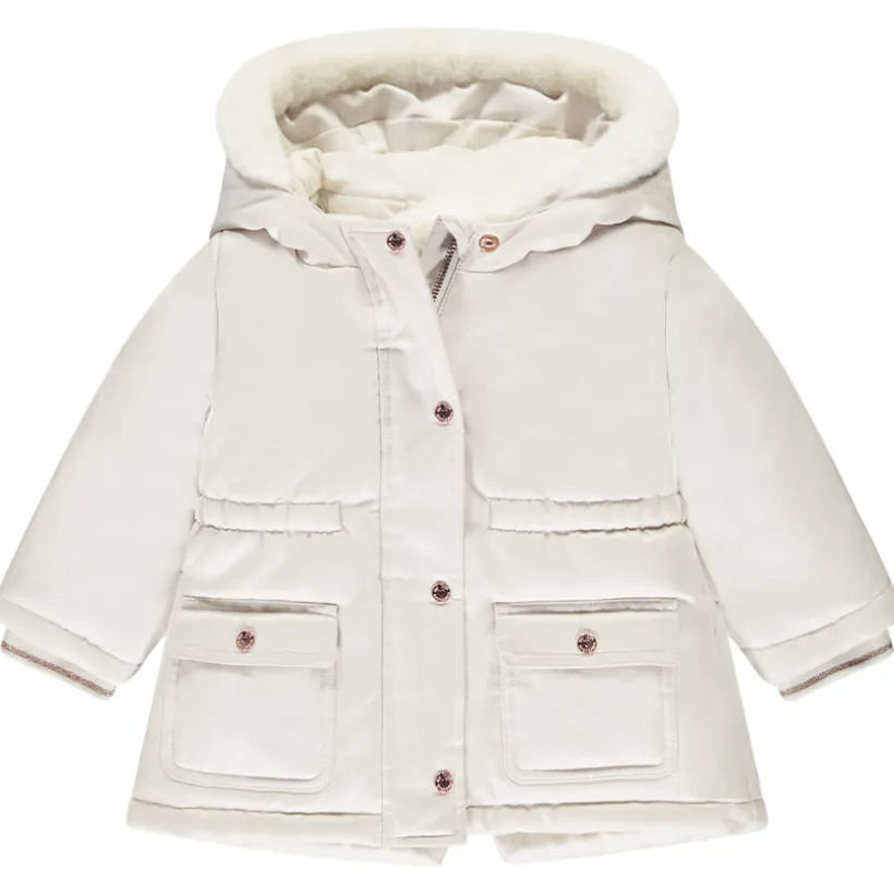 Parka 2 en 1 avec gilet sans manches en sherpa pour bébé fille