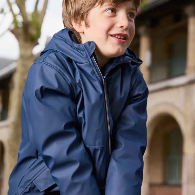 Parka gomme à capuche et doublure micropolaire pour garçon