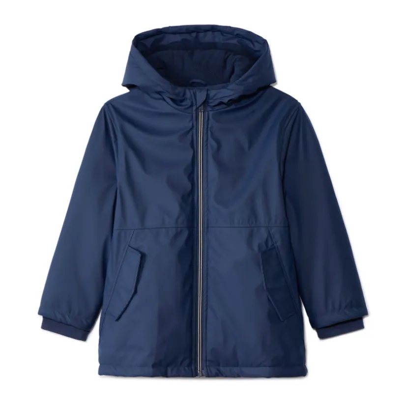 Parka gomme à capuche et doublure micropolaire pour garçon