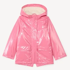 Parka gomme à capuche iridescente pour fille