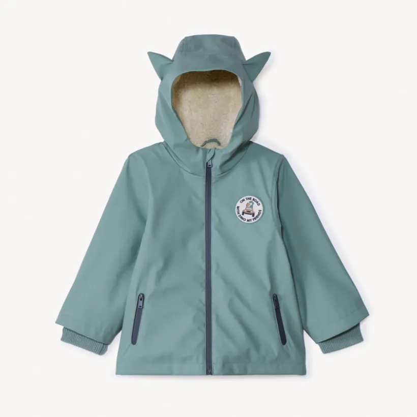 Parka gomme à capuche ludique pour bébé garçon