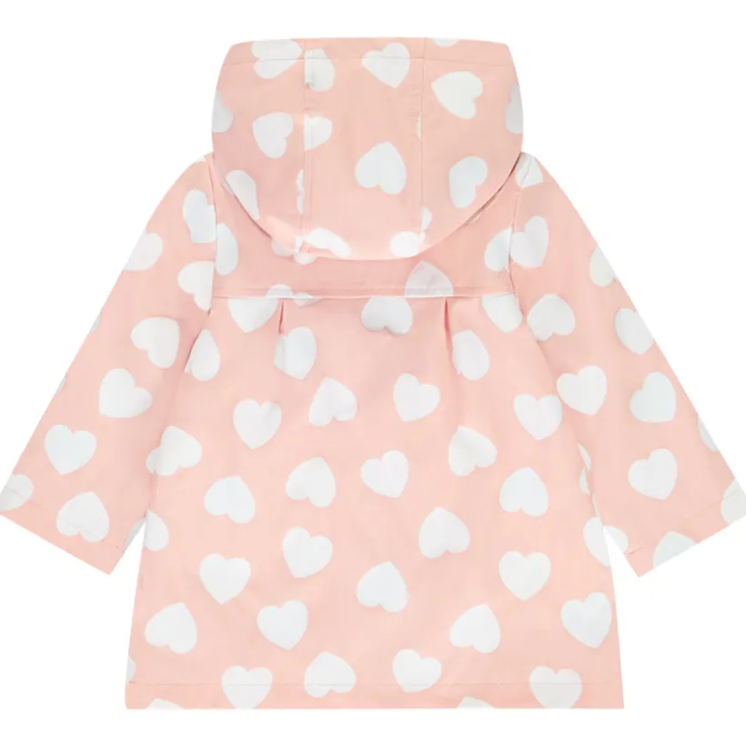 Parka gomme à couleurs changeantes imprimé cœurs pour bébé fille
