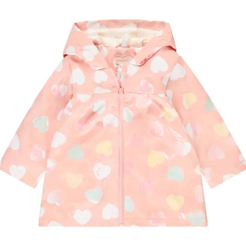 Parka gomme à couleurs changeantes imprimé cœurs pour bébé fille