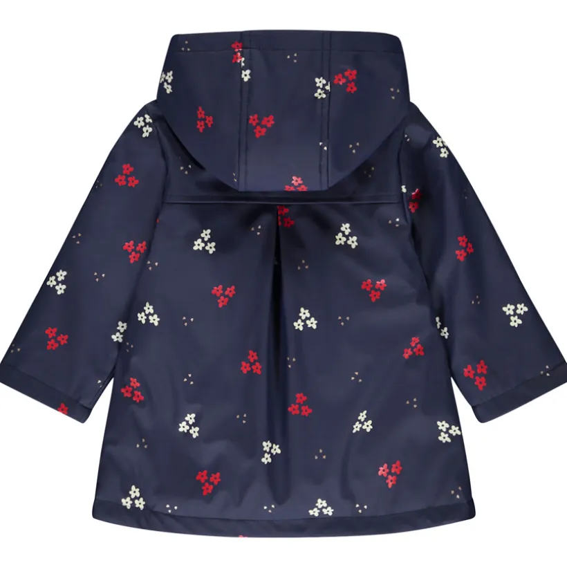 Parka gomme doublée imprimé fleurs pour bébé fille