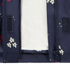 Parka gomme doublée imprimé fleurs pour bébé fille